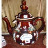 Victorian treacle glazed Bargee's tea pot (A/F)