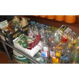 Large collection of advertising milk bottles, a 1970's green plastic telephone and quantity of