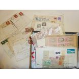 Collection of old stamped envelopes, inc Penny Reds etc, and loose stamps