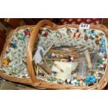 Basket of assorted good lace bobbins