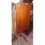 19th c. mahogany rectangular tilt-top wine table