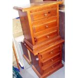 Pair of modern pine bedside chests of drawers