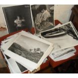 Large collection of 8" x 10" black and white photographs inc. press and studio examples covering a