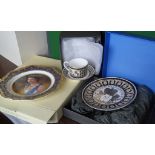 Wedgwood Royal Mint Classic's commemorative cup and saucer and plate for Queen Elizabeth's 80th