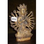 Chinese buddhist bronze figure of Guan Yin, 20cm