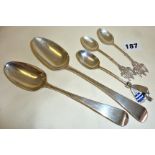 Two silver tablespoons, one Peter & William Bateman, London 1814, the other Samuel Goodbehere &