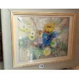 Lorna BINNS watercolour of flowers, signed