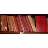Shelf of Ward Lock & Co guide books, and three Baedekkers Handbooks