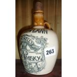 A Port Dundas, Glasgow stoneware flagon marked "Cruiskeen Lawn, Mitchells Old Irish Whisky"