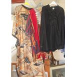 Vintage clothing: French smock, psychedelic Kaftan and a Moroccan embroidered shirt