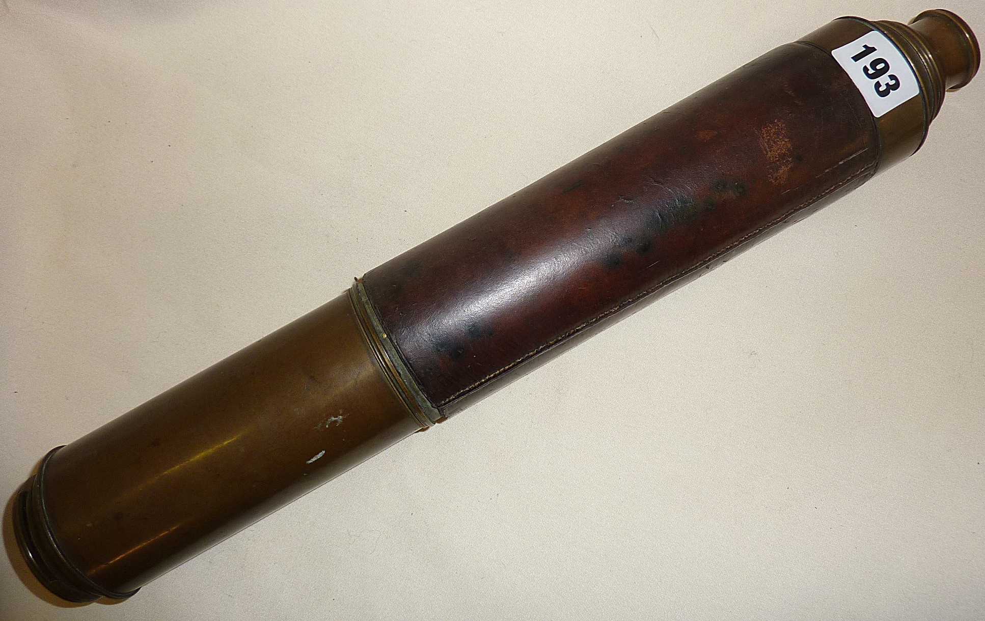 19th c. ship's two drawer telescope by Dickman & Son of Sunderland