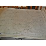 Approx twenty five large Ordnance Survey 1/2500 maps, early 20th c.