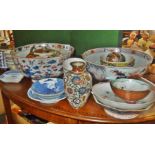 Chinese porcelain and cloisonne items including teapots, bowls etc