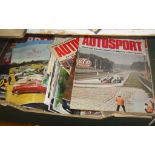 Collection of assorted Autosport magazines, c.1970s, some Citroenian magazines and others, and a box