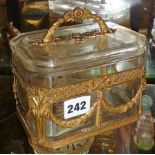 19th c. French ormolu-mounted glass casket