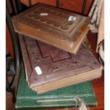 Two Victorian albums:- a carte de visite album, a photograph album and another more recent photo