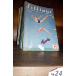 Twelve issues of Lilliput magazines