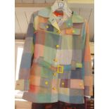 Vintage clothing:- 1970s Courreges of Paris Hyperbole ladies safari-type jacket with coloured