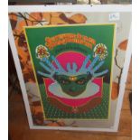 Psychedelic music poster - Family Dog presents Steppenwolf, Charley Musselwhite, Indian Headband