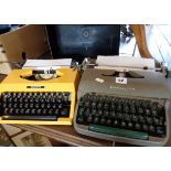 Remington portable typewriter and a Silverette similar