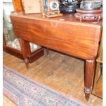 Victorian mahogany Pembroke table on fluted legs