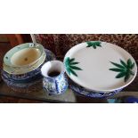 Poole Pottery and other chargers, bowls etc.