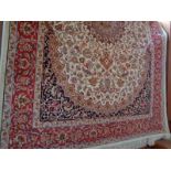 Modern Keshan rug, 1.90m x 1.40m