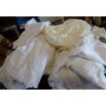 Large collection of Victorian and later lacework and linen, christening gowns etc.