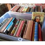 Two crates of assorted books mostly Military history and biography