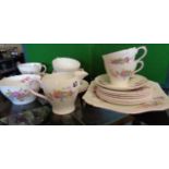 Shelley china tea set with sandwich plate