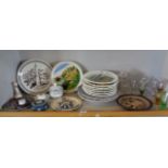 Assorted china plates inc. Wedgwood Street Sellers etc.