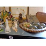 Staatlich of Berlin porcelain pie funnel, a Beswick Peter Rabbit figurine and other assorted