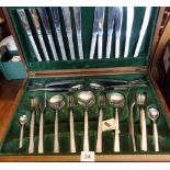 Canteen of Viners "Studio" stainless steel cutlery, c 1960s