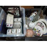 Two boxes containing a good mixed lot to include Royal Worcester tableware,