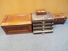 Good quality small wooden storage chest measuring approx.