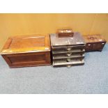 Good quality small wooden storage chest measuring approx.