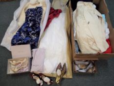 A large quantity of ladies clothing of various sizes comprising dresses, coats,