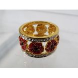 A ring by Bradford Exchange depicting a poppy.