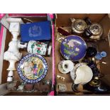 A good mixed lot to include a quantity of collector plates, plated ware, ceramics,