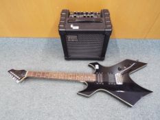 A Keiper electric guitar with Roland cube 20X amp (2) - This lot MUST be paid for and collected,