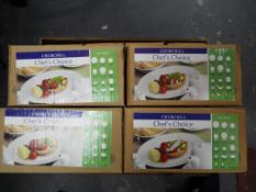 Unused retail stock - Ten boxes of Churchill chef's choice boxed ceramic salt shakers and soup