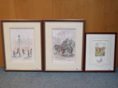 Two original watercolours by Margaret Clarkson,