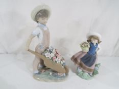 Lladro - two Lladro figurines comprising No. 1283 Little Gardner approximately 24 cm (h) and No.