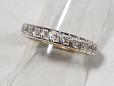 A lady's 9 carat gold 15 point diamond set full eternity ring, approx 2. - Image 2 of 2