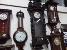 A good Vienna-styled twin weight wall clock by Gustav Becker,