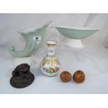 A good mixed lot to include two pieces of Spode ceramics decorated in the Fortune pattern,