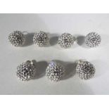 A collection of seven silver ball pendants - This lot MUST be paid for and collected,