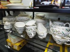 Royal Doulton - approx 38 pieces of Royal Doulton ceramic tableware decorated in the almond willow