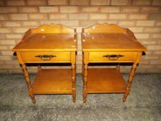 Ethan Allen - two matching good quality Ethan Allen bedside cabinets with single drawer and lower