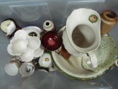 A good lot of ceramics to include washbowl and jug, a Gainsborough tea service comprising six cups,